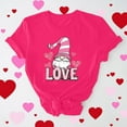 thumbnail image 2 of VKOYWKM Valentine's Tees Women Cute Love Heart Print T-Shirts Cute Tops Holiday Short Sleeve T Shirts Casual Crew Neck Romantic Tshirts, 2 of 7