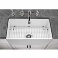 thumbnail image 4 of Houzer Platus 33 inch White Fireclay Apron Front Farmhouse Single Bowl Kitchen Sink - PTG-4300 WH, 4 of 9