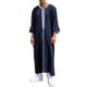 thumbnail image 2 of Ceisia Men Moroccan Style Long Sleeve Round Gift Neck Embroidered Buckle Casual Muslim Robe, 2 of 9