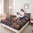 thumbnail image 4 of Feelyou Rustic Owl Flower Twin Sheet Sets, Mystic Hippie Galaxy Bedding, 3 Pieces, 4 of 7