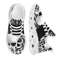 thumbnail image 1 of Zapatos planos con estampado de calavera para mujer, zapatillas informales cómodas con cordones para mujer, zapatillas de plataforma ligeras, 1 of 6