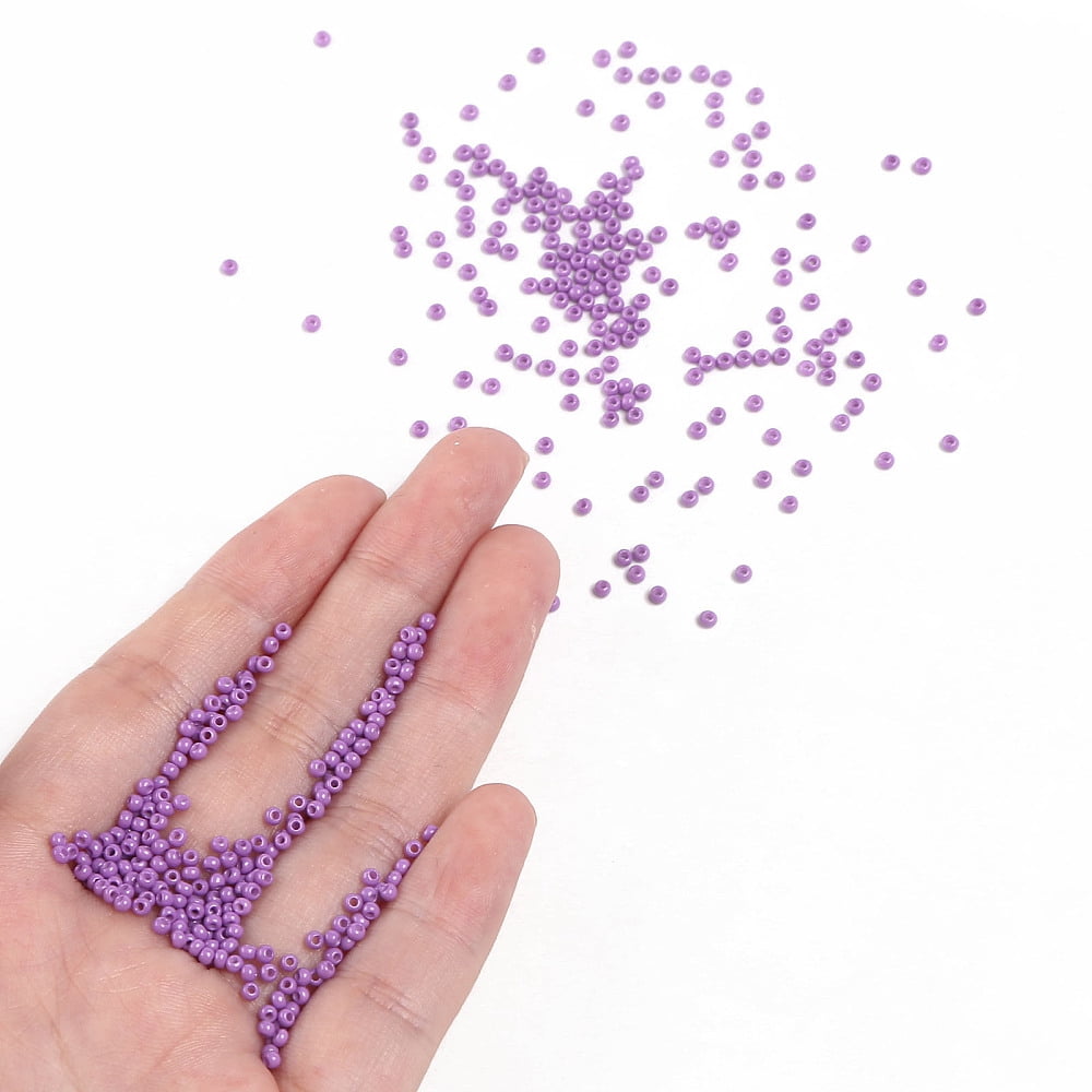 11/0 Grade A Round Glass Seed Beads Baking Paint Violet 2.3x1.5mm Hole: 1mm 48500pcs/pound