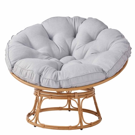 BETTER HOMES & GARDENS EMMA PAPASAN ACCENT CHAIR, GRAY LINEN