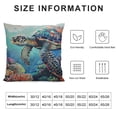 thumbnail image 5 of Fenyluxe Summer Turtle Throw Pillow Cover for Kids Boys Girls,Colorful Sea Turtle Square Pillow Case,Watercolor Ocean Animal Pillow Cover,Hawaii Coral Cushion Case for Bedroom White, 5 of 5