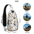 thumbnail image 5 of Sling Backpack,Halloween Witch Hats Pumpkins and Spider Webs Crossbody Bag with Water Bottle Holder,Waterproof Sling Bag for Men/Women with Chest Phone Holder for Hiking,Travel, 5 of 6