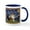 White/Navy Inside, variant on CafePress - Starry Night & Sable Sheltie Mug - 11 oz Ceramic Mug - Novelty Coffee Tea Cup