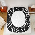 thumbnail image 5 of Manfei Kawaii Love Heart 4pcs Bed Sheets for Female Women Girls,Black White King Sheets,Romantic Couple Lover Super Cozy Sheet Set,Microfiber Bedroom Decor, 5 of 7