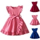 thumbnail image 5 of Odeerbi Niñas Verano Ruffle Vestidos Princesa Vestido Vacaciones En La Playa Sin Mangas Cuello Redondo A-Line Dress, 5 of 5