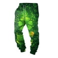 thumbnail image 4 of Mepaouo St.Patrick's Day Irish Green Sweatpants for Men Shamrock High Waisted Sports Joggers(Green,2XL), 4 of 4