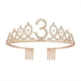 thumbnail image 3 of 1pc, 3th To18th Birthday Crown, Crystal Crown Birthday Anniversary Decoration, Happy Birthday Party Supplies, Birthday Decoration, Party Decor, Party Supplies, 3 of 5