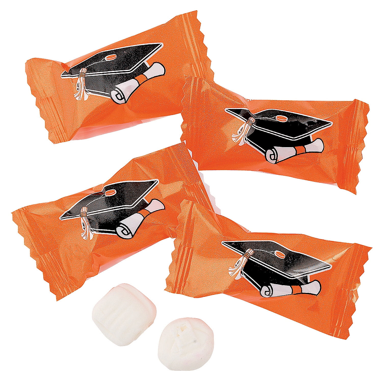Fun Express Orange Graduation Buttermint for Graduation Edibles