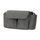 thumbnail image 4 of Bolsa organizadora para cochecito de tela Oxford, bolso colgante para cochecito con múltiples bolsillos, bolsa para mamá para teléfono, servilletas, Gris, 4 of 8
