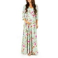 thumbnail image 1 of Robe de Maternité pour Séance Photo Femme Enceinte Imprimée Portefeuille Ceinture Ajustable Robe Multifonction, 1 of 5