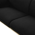 thumbnail image 6 of Meridian Furniture Nolita Black Boucle Fabric Loveseat, 6 of 15