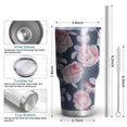 thumbnail image 6 of 30oz Pioneer Flower Tumblers Stainless Steel Tumbler with Lid and Straw,Vacuum Insulated Double Wall Travel Tumbler Cups Mug with Cleaning Brush for Coffee,Tea, 6 of 7