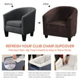 thumbnail image 6 of CJC Stretch Velvet Sofa Cover Club Chair Slipcover Plush Chair Covers, Spandex Elastic Armchair Couch Cover Sofa Furniture Protector for Bar Counter Living Room Internet Cafes Hotel, 6 of 8