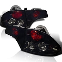 Spec-D Tuning Black Smoke Tail Lights Compatible with 2006-2011 Honda Civic Sedan 4 Door, Left Right Pair Assembly