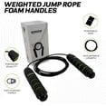 thumbnail image 6 of RDX Skipping Rope with Soft Memory Foam Handles, 10.3FT Adjustable Tangle-Free PVC Coated Steel Jump Cable, Fat Burning Yoga Fitness MMA Weight Loss HIIT Slimming Home Gym Exercise Workout, 6 of 7