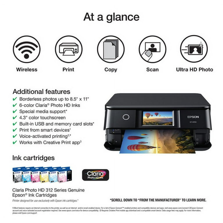 Epson Expression Photo XP-8700 Printer All-in-One Wireless
