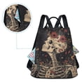 thumbnail image 5 of FORMRS Women's Travel Backpack Purse Anti-Theft Hidden Pockets Casual Shoulder Bag, Skeleton with Flowers Pattern, 5 of 7
