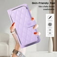 thumbnail image 3 of Nalacover for Google Pixel 7a 6.1 inch Premium PU Leather Crossbody Case with Shoulder Strap & Wrist Strap,Shockproof Magnetic Flip Kickstand Credit Card Slots Zipper Wallet Phone Case,Purple, 3 of 12