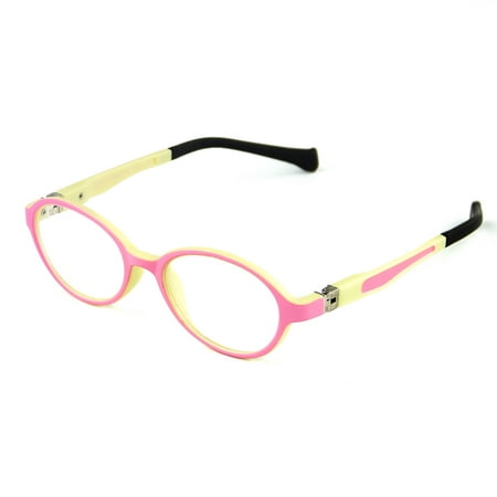Cyxus Blue Light Blocking Flexible Lightweight Glasses for Kids/Teens,Reduce Eyestrain Computer Eyewear with Spring Hinges Oval Frame(Pink)