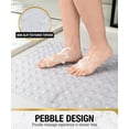 thumbnail image 5 of HITSLAM Shower Mat Non Slip,21x21 Bathtub Mat with Suction Cups and Drain Holes,Machine Washable Bathroom Shower Stall Floor Mat,Soft on Feet,Clear, 5 of 8