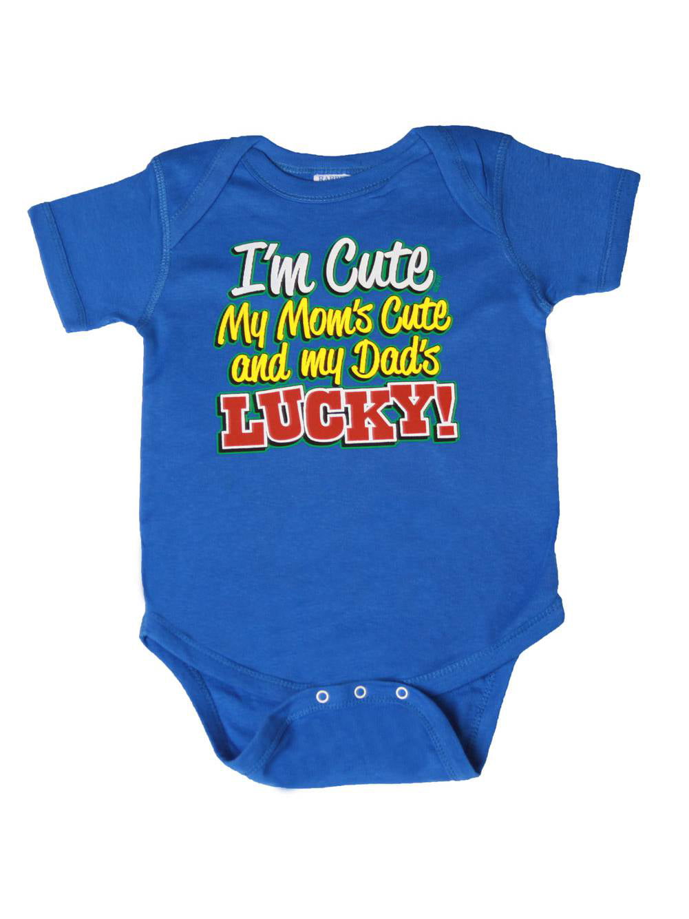 I'm Cute My Mom's Cute And My Dad's Lucky Newborn Romper Babygrow king gift 