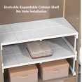 thumbnail image 3 of Expandable Cabinet Shelf, Carbon Steel, ABS, PP Closet Storage Shelf Organizer Riser Rack With Telescopic Design for Under Sink, Wardrobe, Cabinets, Closets, Bathrooms, 3 of 7