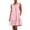 *Pink, variant on ClodeEU Women's Round Neck Ruffle Sleeveless Tiered Mini Dress with Pockets,Casual Summer Loose Dress Army Green,Women's Plus L