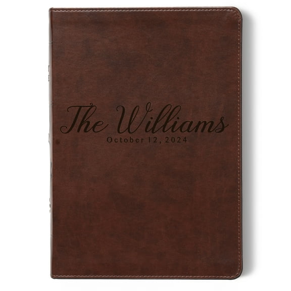Personalized Family Bible, Custom Engraved ESV Family Wide-Margin Reference Bible, Wedding Gifts, Christian Gifts, Family Bible for Wedding