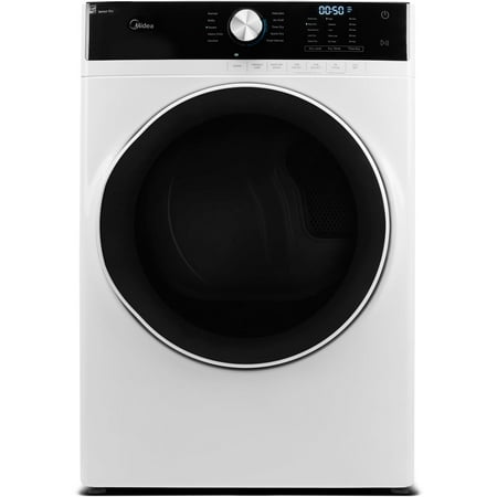 Midea 7.5 Cubic Feet Front Load Gas Dryer  White