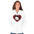 thumbnail image 3 of Betty Boop Heart Wink Blowing Kisses Women Plus Size Zipper Hoodie Brisco Brands 2X, 3 of 5