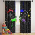 thumbnail image 2 of Gaming Curtains for Kids Boys Teens Bedroom, Colorful Game Controller Gamer Window Drapes for Living Room Nursery Playroom Decor Graffiti Gamepad Video Game Room Curtains Treatmens, 42x84 Inch, 2 of 5