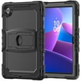 thumbnail image 2 of XYX For Lenovo Tab TB-311XU/K10C TB-311FU Case 10.1 inch, 3in1 Heavy Duty Shockproof Tablet Case with Stand, Shoulder Strap, Black, 2 of 7