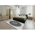 thumbnail image 5 of Ahgly Company Machine Washable Indoor Round Transitional Light Black Area Rugs, 7' Round, 5 of 7