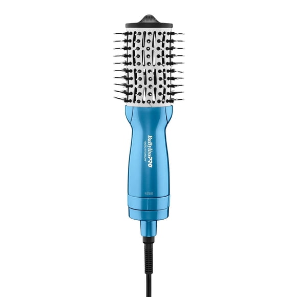 Cepillo de aire caliente BabylissPro Nano Titanium Compact de 2 pulgadas, azul