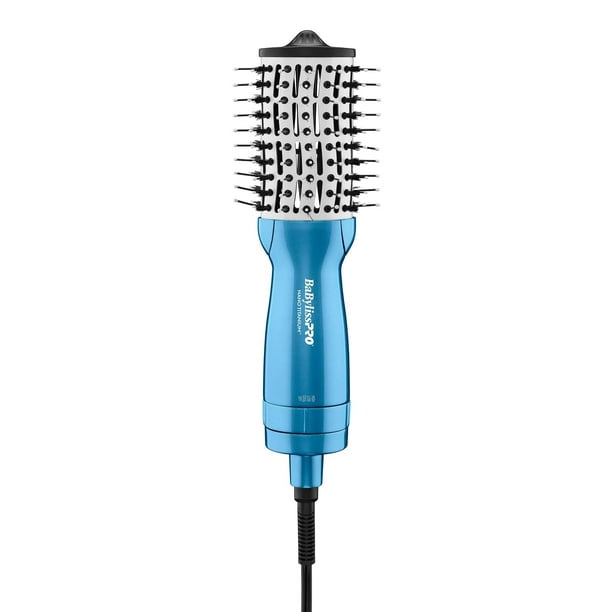 Cepillo de aire caliente BabylissPro Nano Titanium Compact de 2 pulgadas, azul