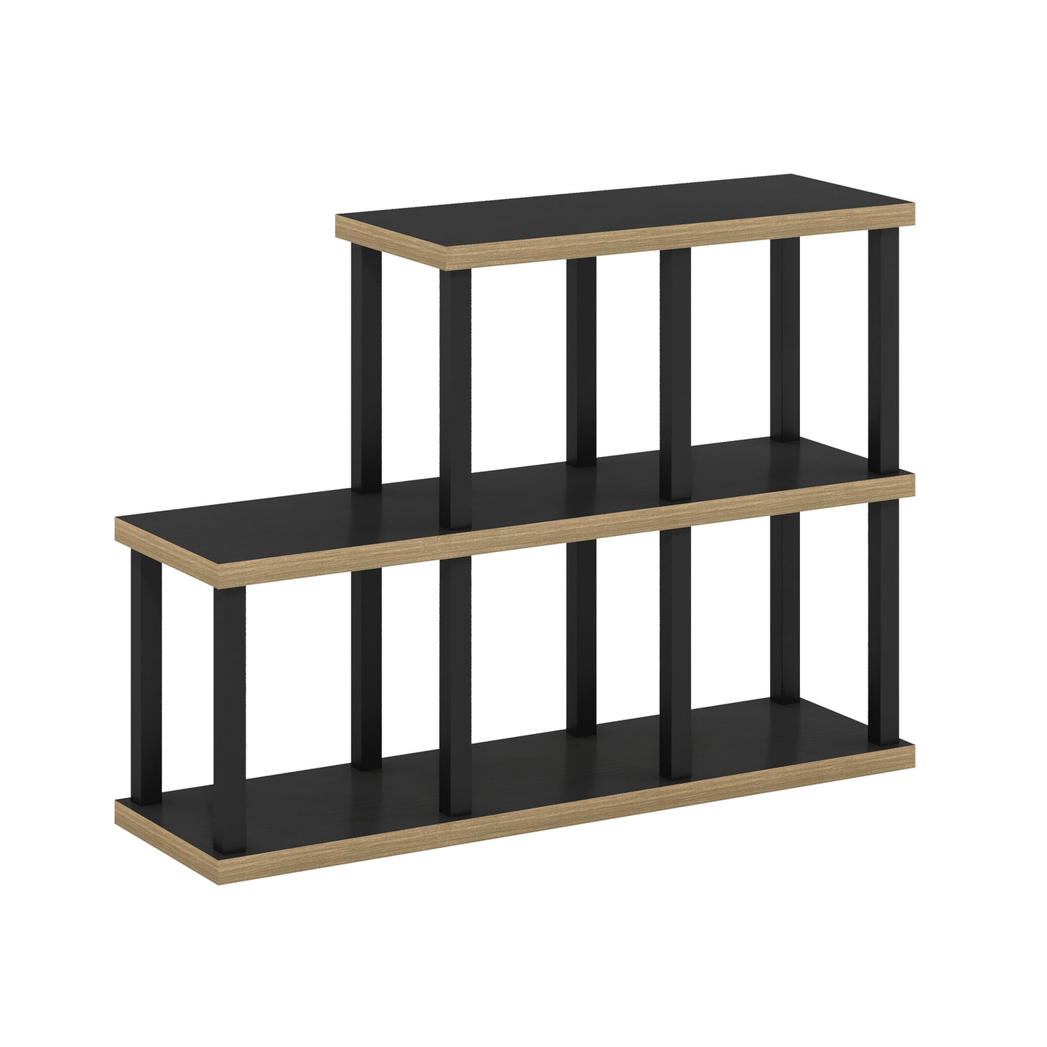 Furinno TURN-N-TUBE No Tools 5-Cube Decorative Display Shelf in Americano/Black