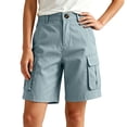 thumbnail image 4 of Dxzfnsa Women's Hiking Cargo Shorts with Pockets Quick Dry Lightweight Summer Shorts for Women Golf Casual S-2XL, 4 of 8