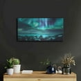 thumbnail image 6 of Luxe Metal Art 'Northern Lights Aurora Borealis Over Ocean' by Luxe Portfolio, Metal Wall Art, 24"x12", 6 of 10