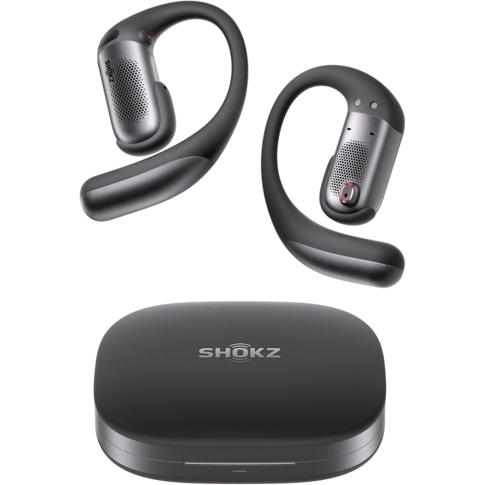 SHOKZ OpenFit Pro-Open-Ear True Wireless Bluetooth Headphones with Microphone,Earbuds with Earhooks,Sweat Resistant,Fast Charging,28HRS Playtime,Compatible with iPhone&Android,Black,Bluetooth5.3
