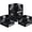 Black, variant on 4 Pack Storage Milk Crate, Heavy Duty Versatile Box Organizers with Easy-Grip Handles, Interior 12.25"L x 12.25"W x 10.5"H,Teal