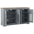 thumbnail image 5 of FESTIVO Farmhouse Buffet Cabinet with Glass Doors and Adjustable Shelves - Gray, 5 of 6