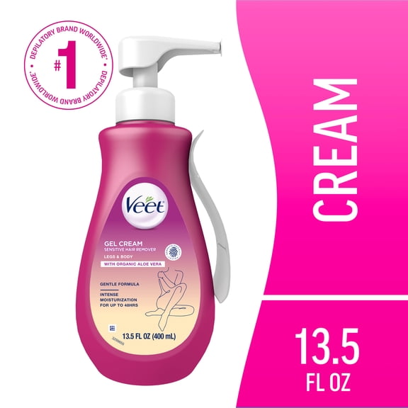 Veet Hair Removal Cream, Body Hair Remover For Women, Sensitive Skin, 13.5 FL OZ
