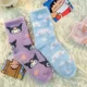 thumbnail image 5 of Calcetines de peluche Sanrio Kuromi con bonitos dibujos animados de anime My Melody Cinnamoroll, calcetines gruesos que mantienen el calor, a prueba de olores, regalos navideños para mujeres, 5 of 5