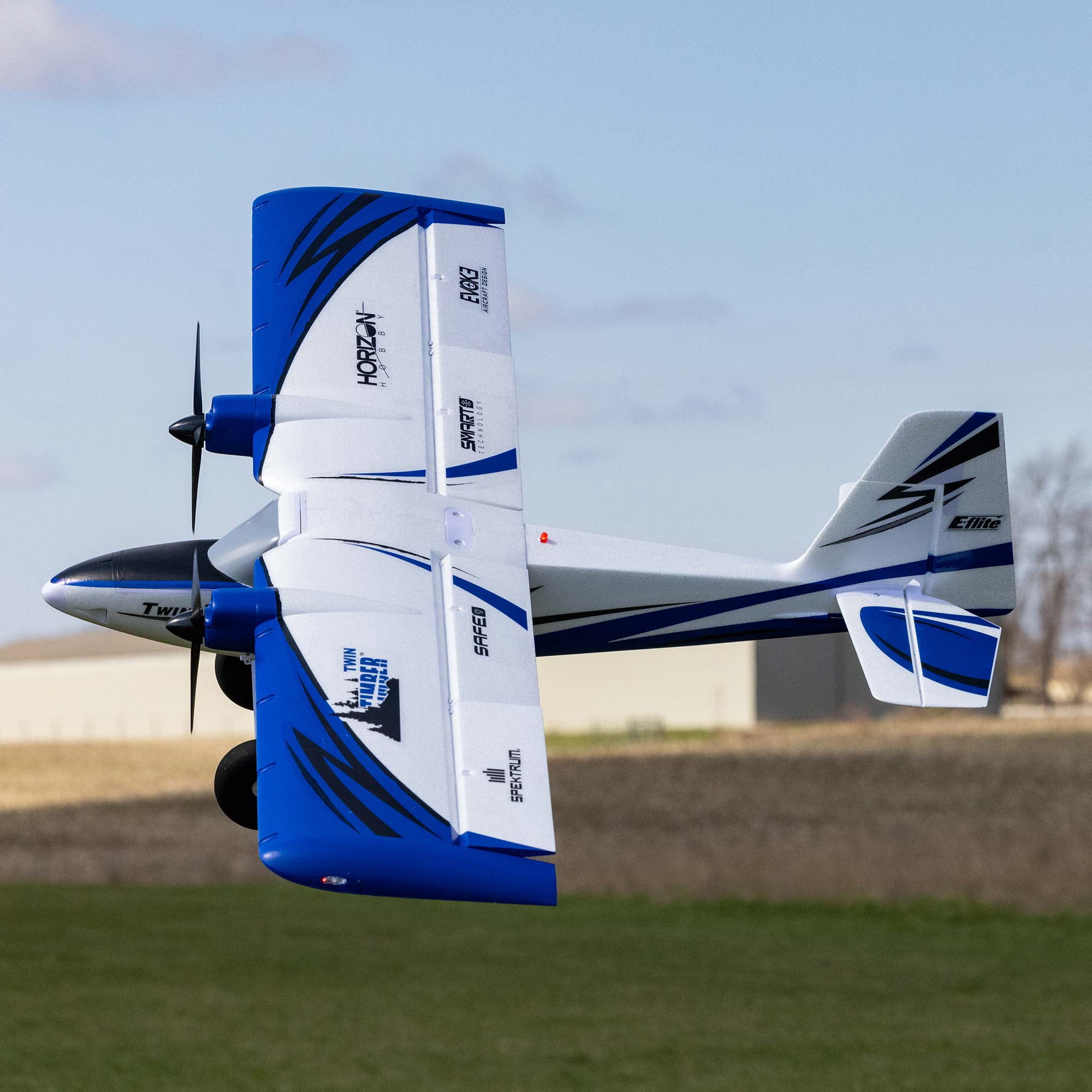 E-flite RC Airplane Twin Timber 1.6m BNF Basic Transmitter Battery and Charger Not Included with AS3X and SAFE Select EFL23850 Airplanes B&F Electric Airplanes B&F Electric