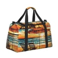 thumbnail image 2 of Easygdp Beach Umbrella Sunset Bolsa de Gimnasio, Bolsa de Viaje Duffel, Bolsa de Fin de Semana con Compartimentos, Bolsa de Mano para Noche, 2 of 7