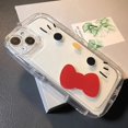thumbnail image 1 of Sanrio funda de teléfono de Hello Kitty, paquete completo de silicona, Anime Kuromi, carcasa trasera a prueba de golpes para iPhone 14, 13, 12, 11, Mini SE, 1 of 4