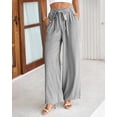 thumbnail image 6 of BTFBM Pants for Women Spring Clothes Striped High Waist Tie Knot Dressy Casual Wide Leg Palazzo Work Trousers Pants, 6 of 7
